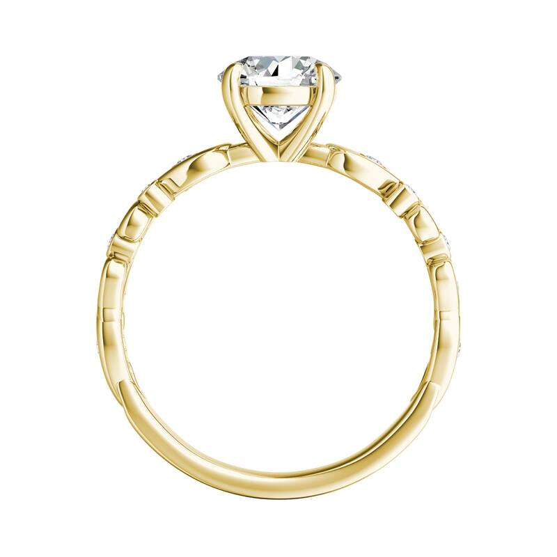 Auriya 14k Gold 1 1/2ctw Vintage Solitaire Moissanite Engagement Ring