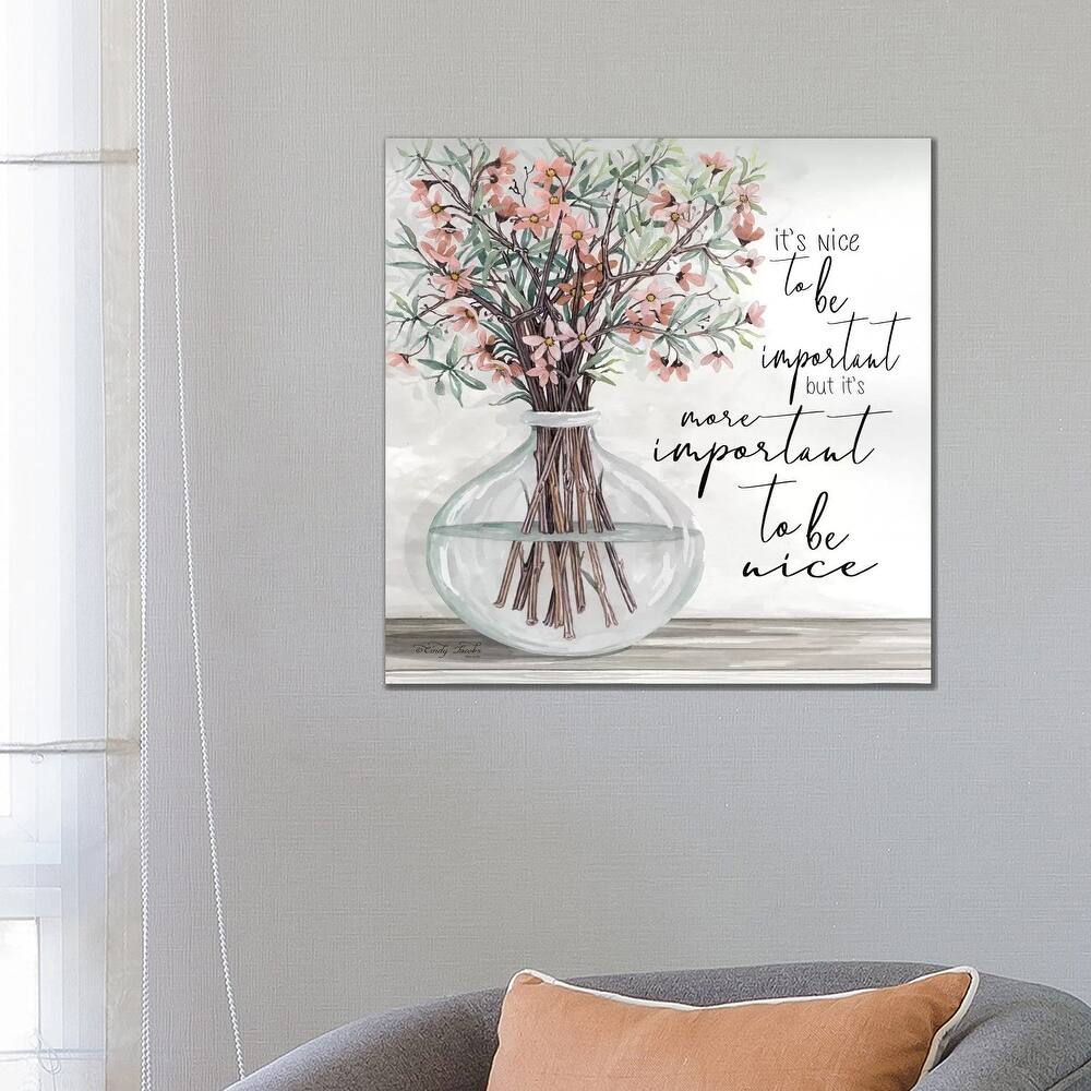 iCanvas "It's Important to be Nice" by Cindy Jacobs Canvas Print