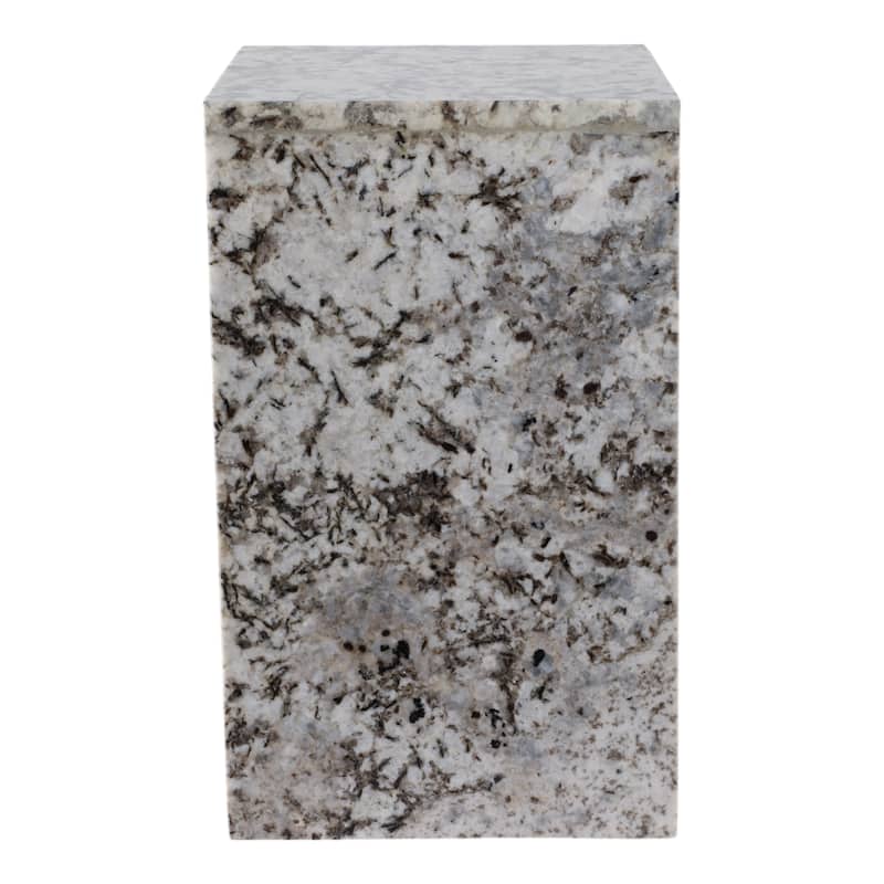 Marble Accent Table Sleek Geometric Lines and Minimalist Aesthetic - 12" x 12" x 20"