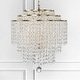preview thumbnail 7 of 5, Gabrielle 6 Light Antique Gold Chandelier - 22'' W x 25'' H