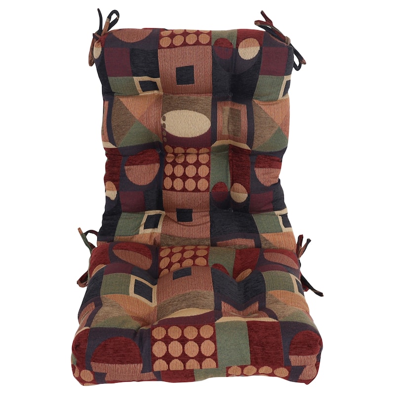 Jacquard Chenille Tufted Chair Cushion