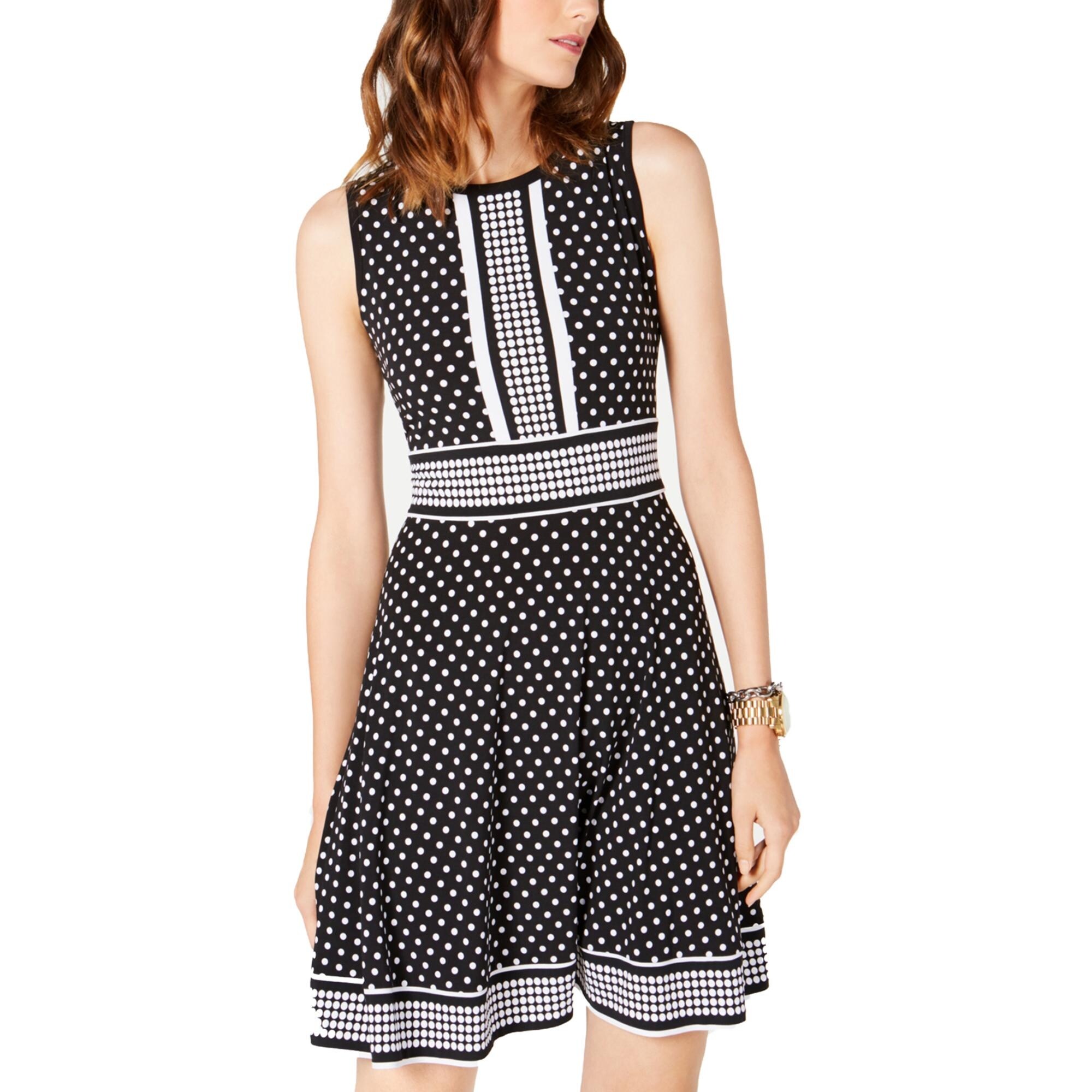 polka dot contrast dress