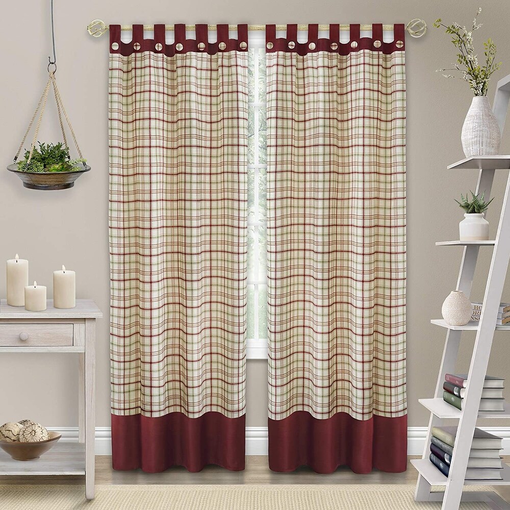 Achim Home Furnishings Kenya Curtain Panel 50-Inch by 84-Inch Brown 