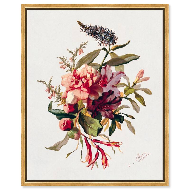 Winter-Flowering Plants Canvas by Art Remedy - Gold - 30" x 36"