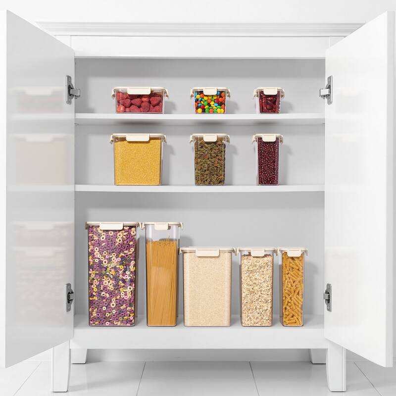 Sorbus Airtight Food Storage Container Set, Stackable Clear Pantry Canisters with Lids