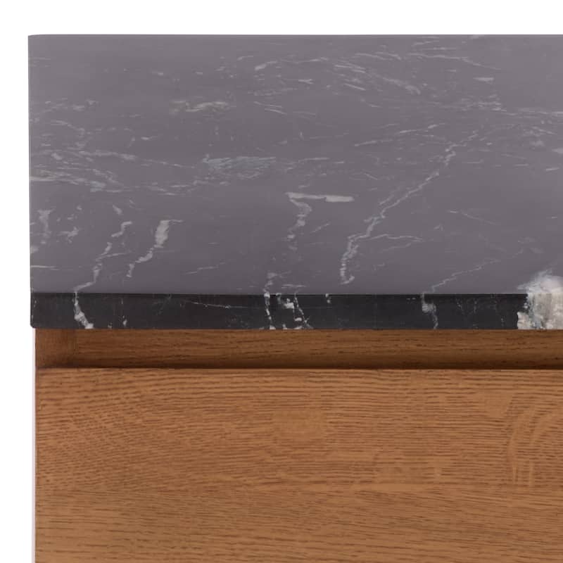 SAFAVIEH Couture Lilybelle Marble Top 2-Drawer Nightstand