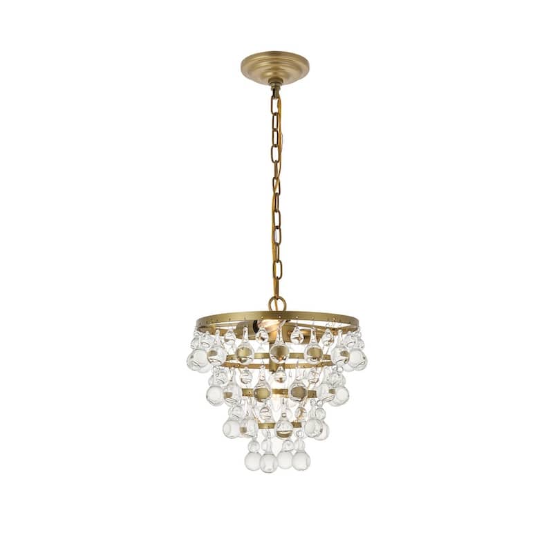 Kora 3-light Crystal Droplet Pendant Lamp