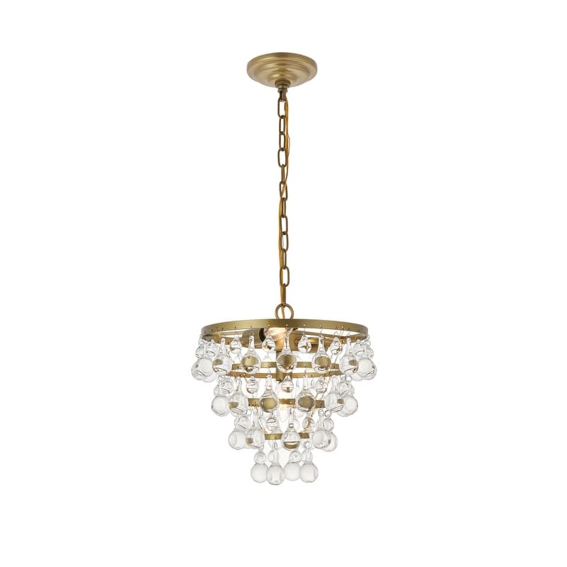 Kora 3-light Crystal Droplet Pendant Lamp