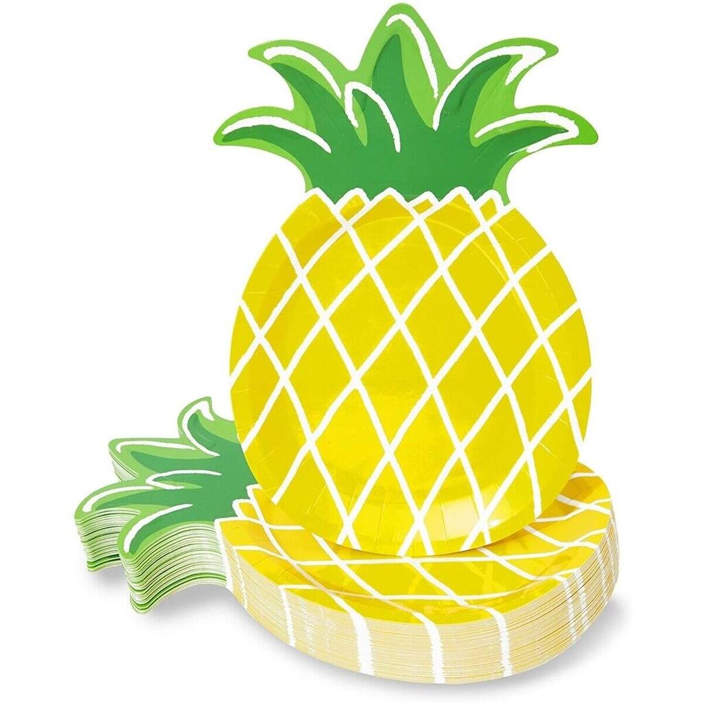 48-Pack Pineapple Paper Plates