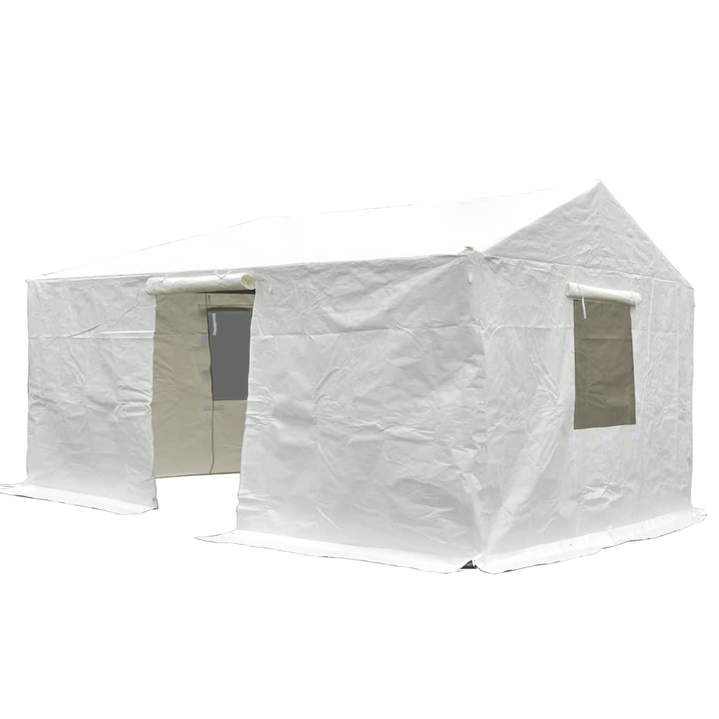 GDFStudio - Preston Heavy-Duty 12'x20' Enclosed Winter Gazebo Cover with Mesh and Sidewalls - 12x20 FT