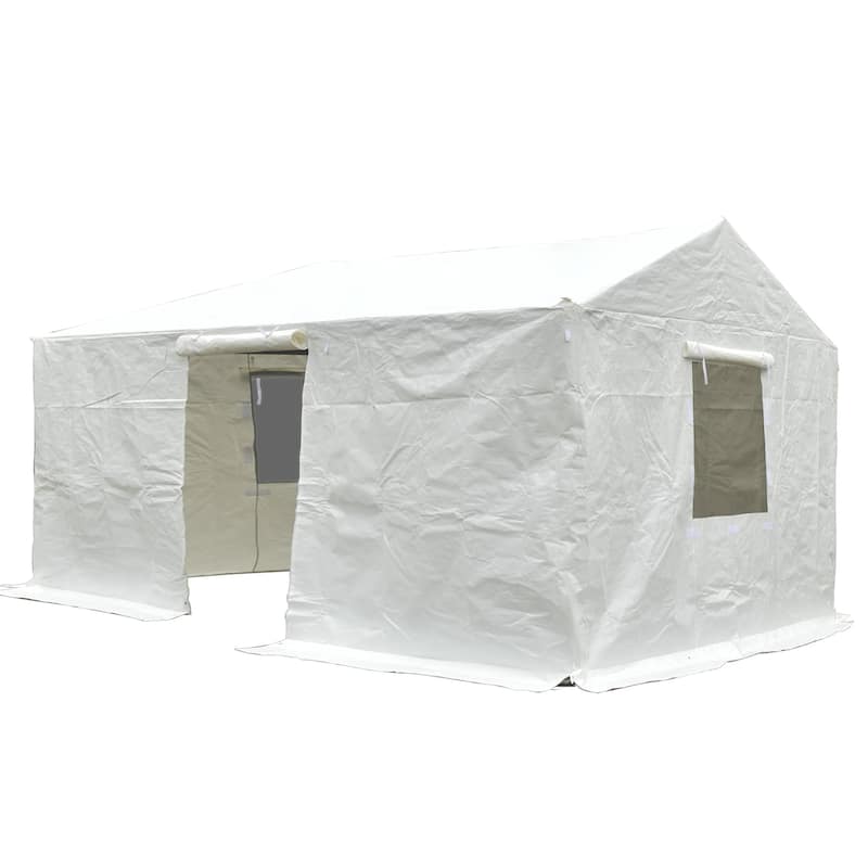 Gazebo Cover for Hardtop Gazebos, Outdoor All Season Waterproof Enclosed Gazebo Cover - 12×20 FT