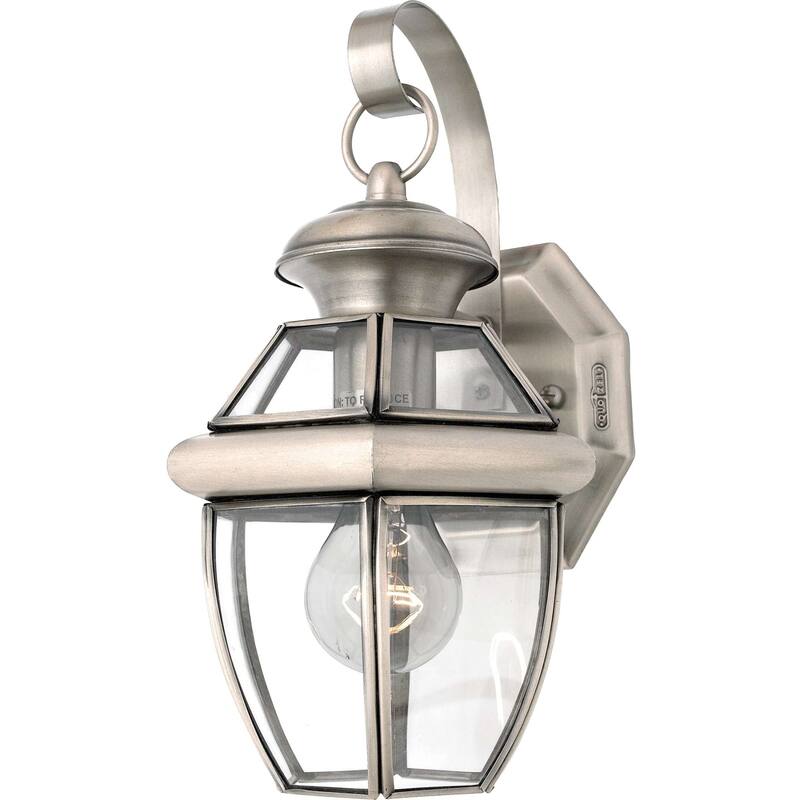 Roseto Gaines 1 Light 12" Tall Outdoor Wall Sconce with Clear Glass - Pewter