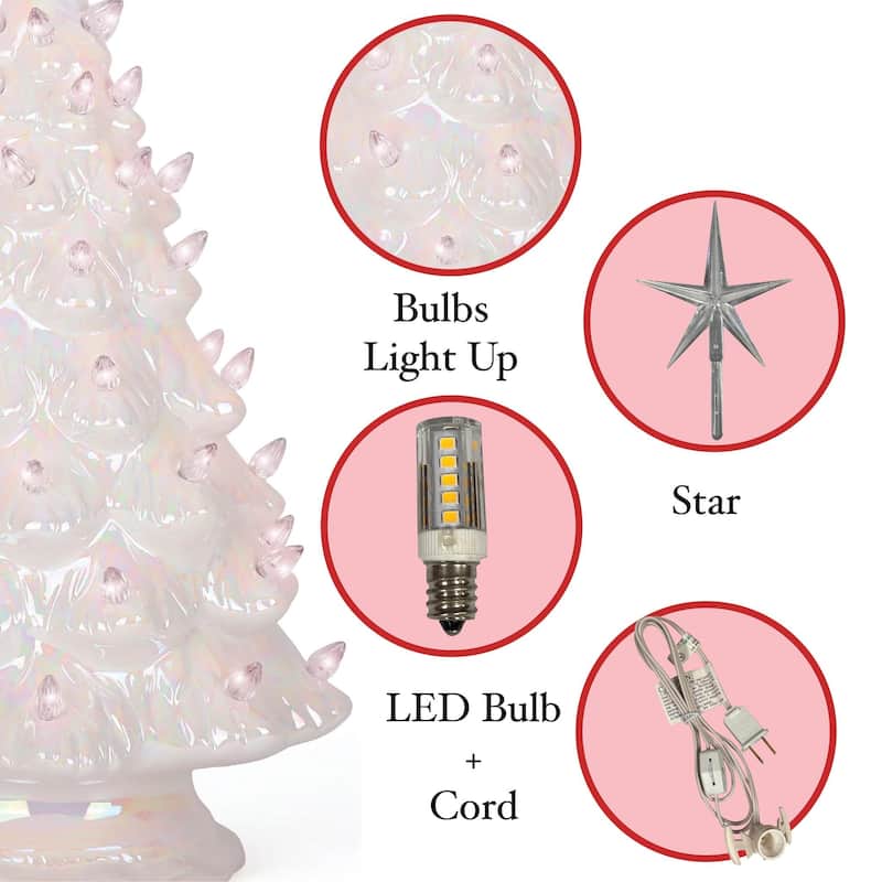 Pearl White Ceramic Christmas Tree