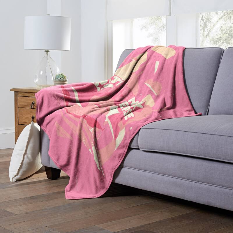 Warner Brothers Steven Universe Pink Logo Silk Touch Throw Blanket