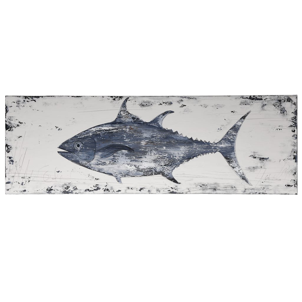 Anglo - Rustic Tuna - Coastal Handmade Oil Painting