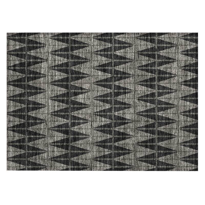 Machine Washable Indoor/ Outdoor Modern Zeke Chantille Rug