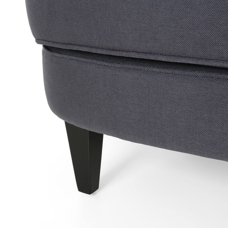 Grey 33" Upholstered Ottoman Club Chair
