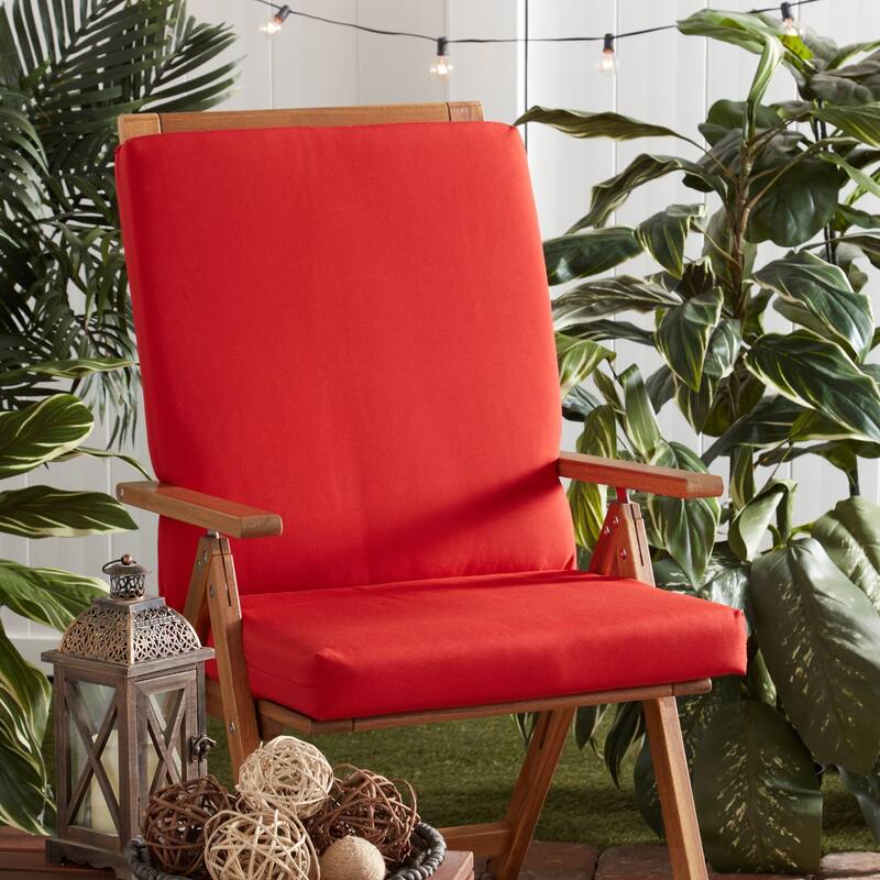 Greendale Home Fashions Outdoor High Back Chair Pad