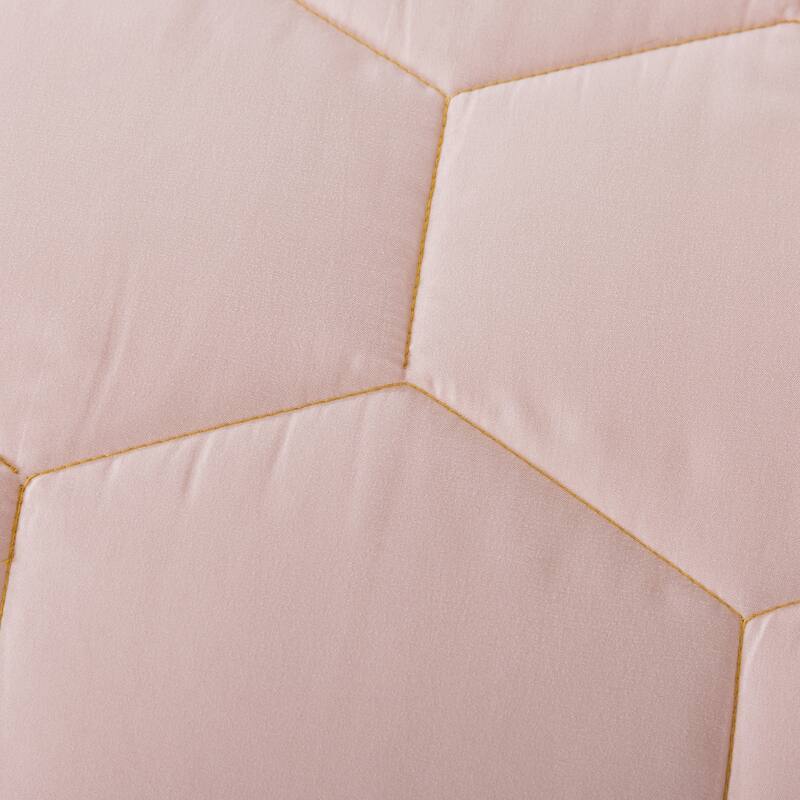 Honeycomb Color Contrast Stitched Lightweight Down Alternative Blanket
