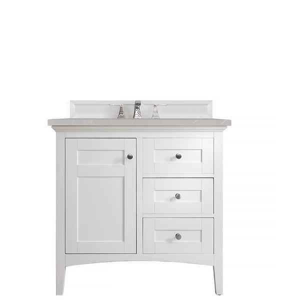 slide 2 of 34, James Martin Vanities Palisades 36" Single Vanity, Bright White