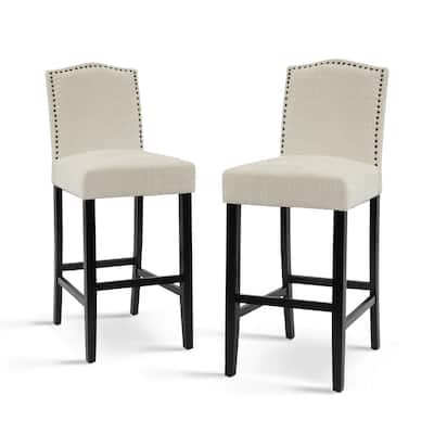 Upholstered Counter Stool Side Dining Chair Set of 2