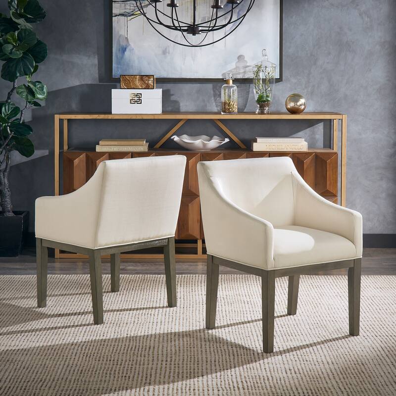 Tromso Weathered Grey Finish Fabric Dining Chair (Set of 2) by iNSPIRE Q Modern