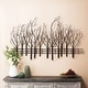 preview thumbnail 4 of 11, Black Metal Field of Trees Wall Decor