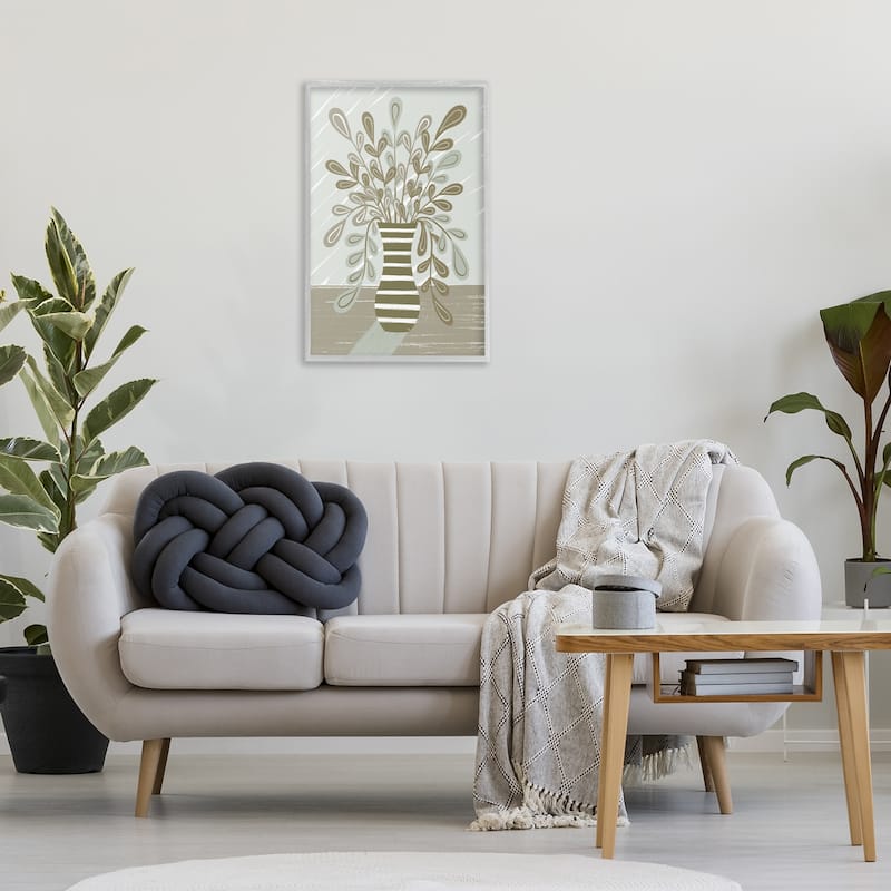 Stupell Muted Minimal Foliage Bouquet Framed Giclee Art Design By Martina Pavlova