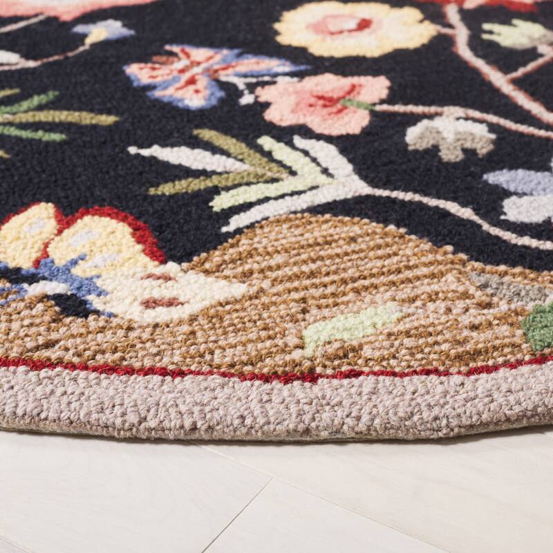 SAFAVIEH Handmade Chelsea Klazien Floral Wool Rug