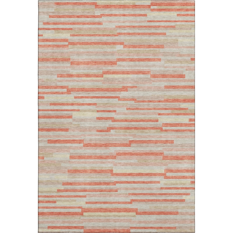 Premium Washable Super Soft Geo Stripes Mayfield Rug
