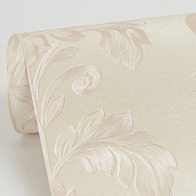 Sirpi Antonella Rose Gold Scroll Wallpaper - 20.9 x 396 x 0.025