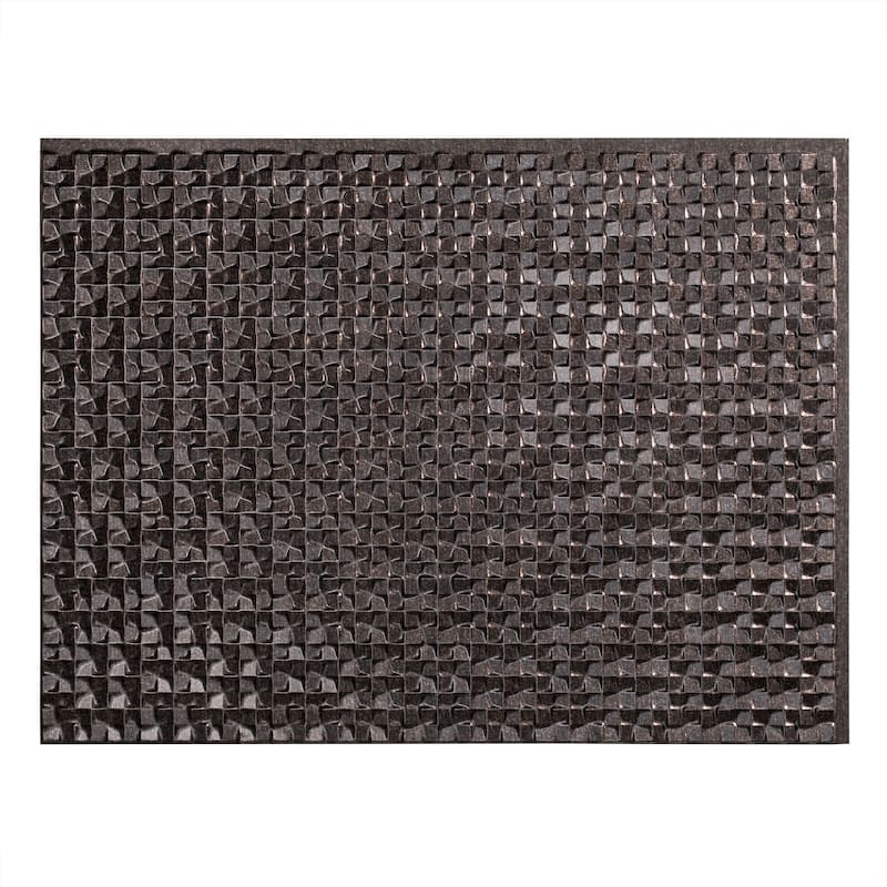 FASÄDE Terrain Decorative Vinyl Backsplash Panel - 6 inch x 6 inch Sample - Smoked Pewter