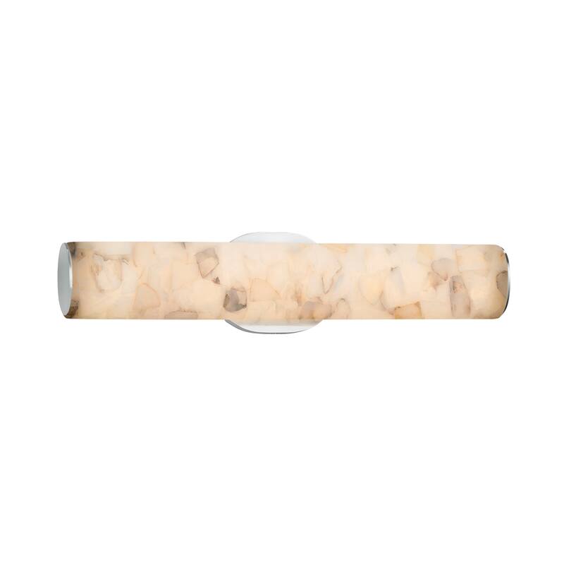Justice Design Alabaster Rocks Eliptical Polished Chrome Wall/ Bath Bar - Silver