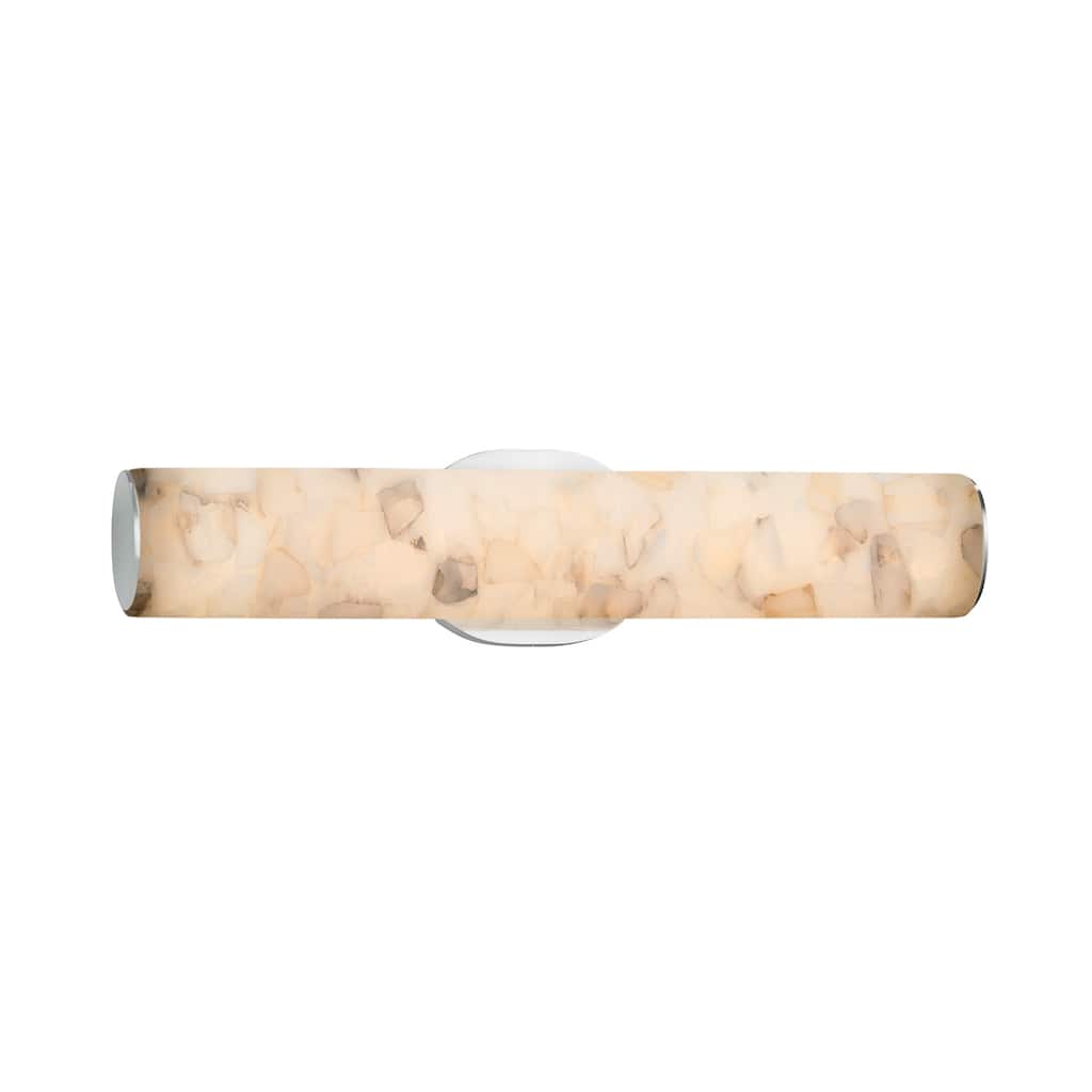 Justice Design Alabaster Rocks Eliptical Polished Chrome Wall/ Bath Bar - Silver
