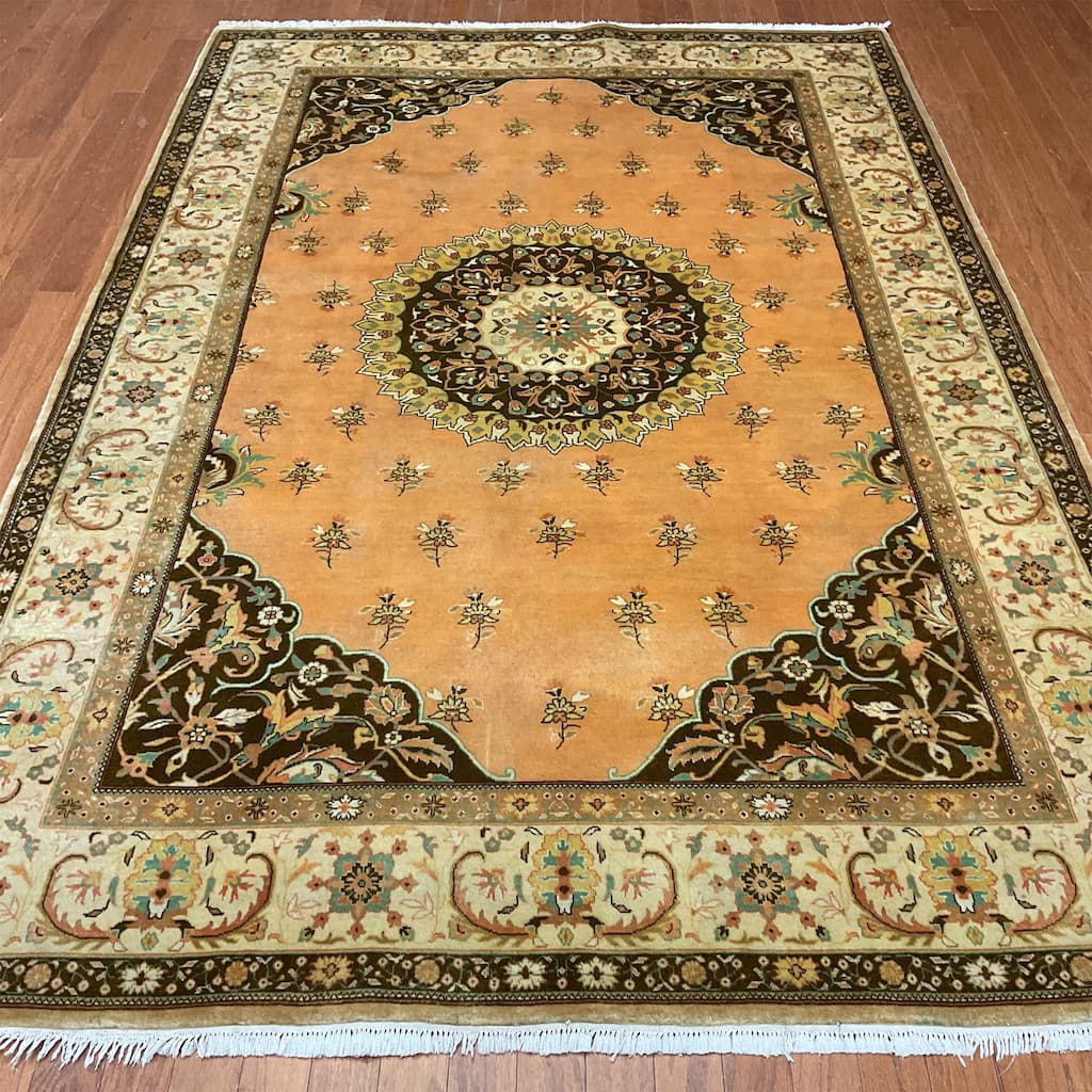 HERAT ORIENTAL Handmade Khotan Wool Rug - 5'11" x 8'9"