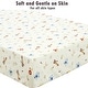 preview thumbnail 2 of 54, Polka Dot Animal Bear Friends ABC&123 Unisex Multi-color Cotton Toddler/Baby Crib Child Fitted Sheet Set (Pack of 3) - N/A