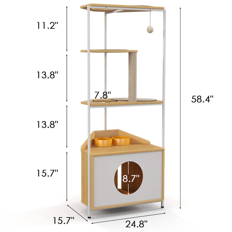 Engaging Corner Cat Tree for Maximizing Space and Fun