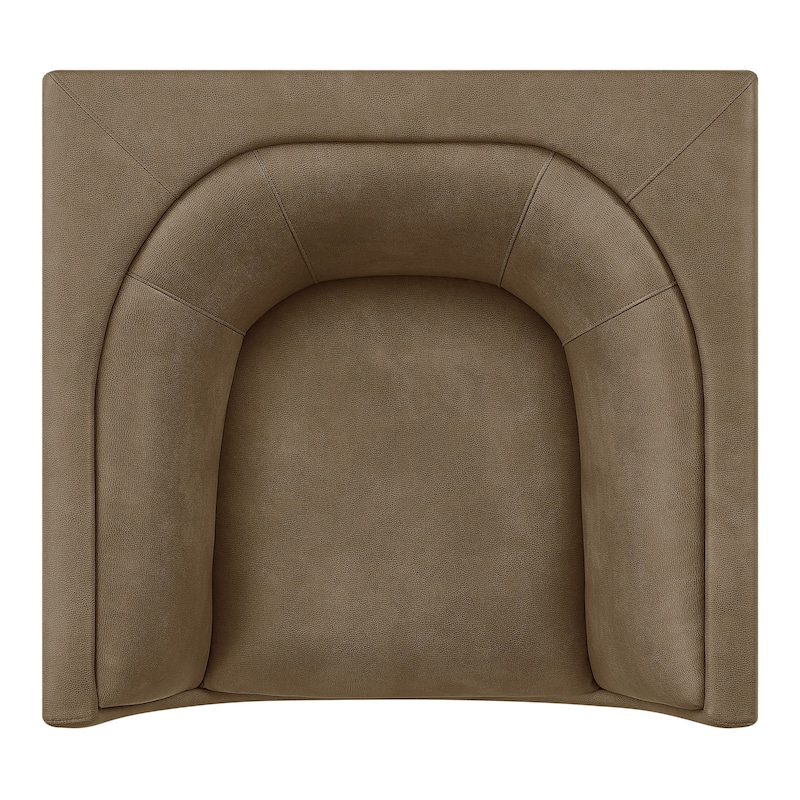 Hilda Curved Back Vegan Leather Armchair