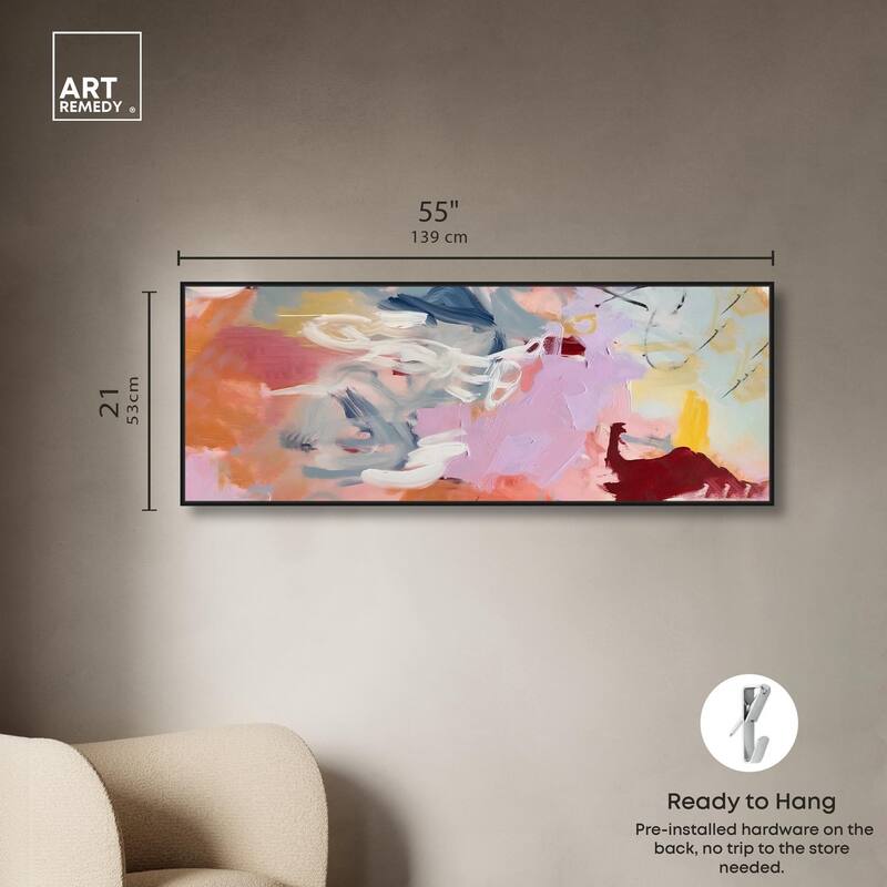 Flaming Color Splash Panoramic Canvas by Art Remedy