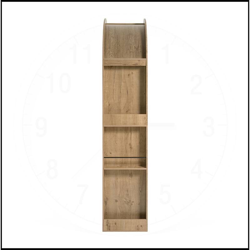 78.74" Tall 4-Tier Arched Bookcase with Open Display Storage