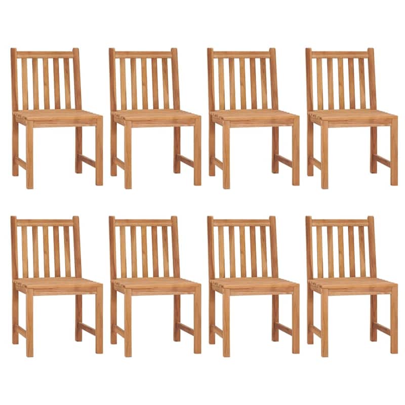 vidaXL Solid Wood Teak Patio Dining Set Garden Outdoor Table Chair 3/4/5/7/9 Piece