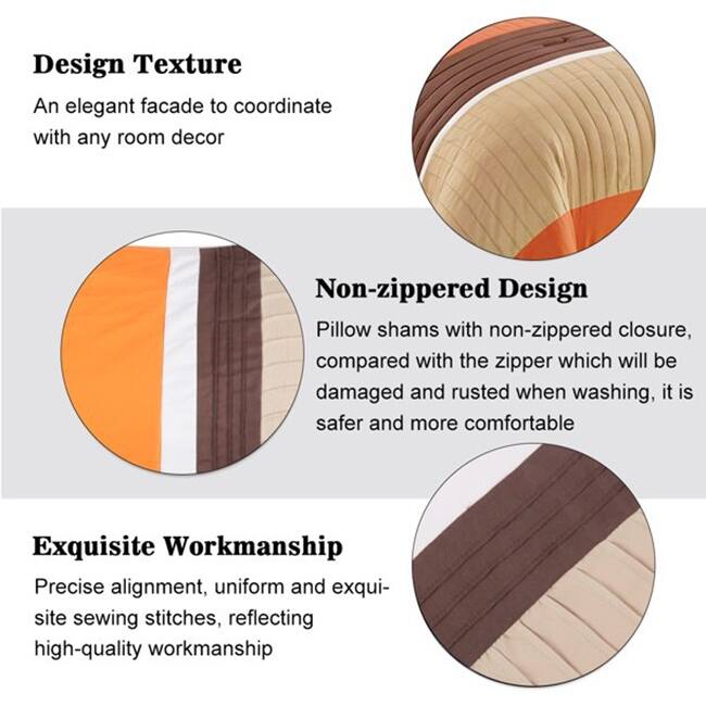 Shatex Bed In A Bag - 7 Piece Luxury Microfiber Striped Bedding Comforter Set - Oversized Bedroom Comforters