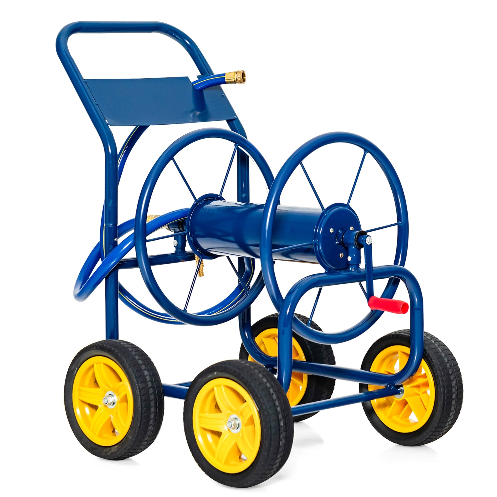 Costway Garden Hose Reel Cart Holds 330ft of 3/4or 5/8 Hose 400ft of - See Details - Blue