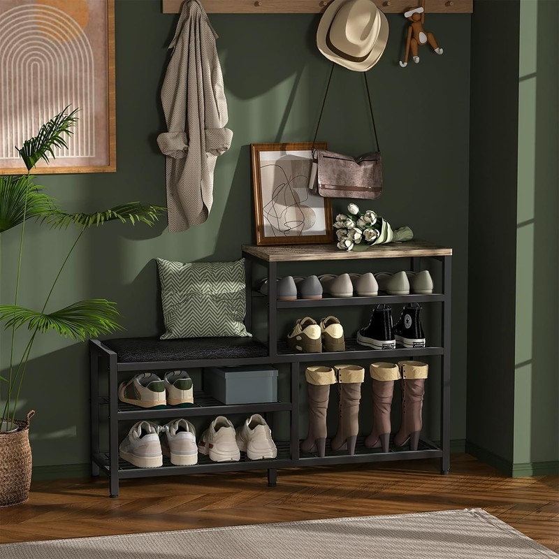 Copper grove jessup espresso storage shoe bench outlet