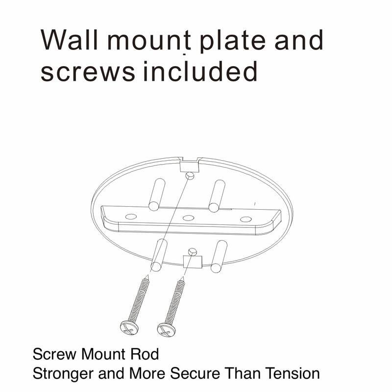 Utopia Alley Rustproof Wall Mounted Aluminum Double Curved Shower Curtain Rod, Screw Mount Rod, Adjustable Rod from 45" to 72"