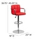 preview thumbnail 35 of 103, Quilted Vinyl Adjustable Chrome Bar Stool (Set of 2)