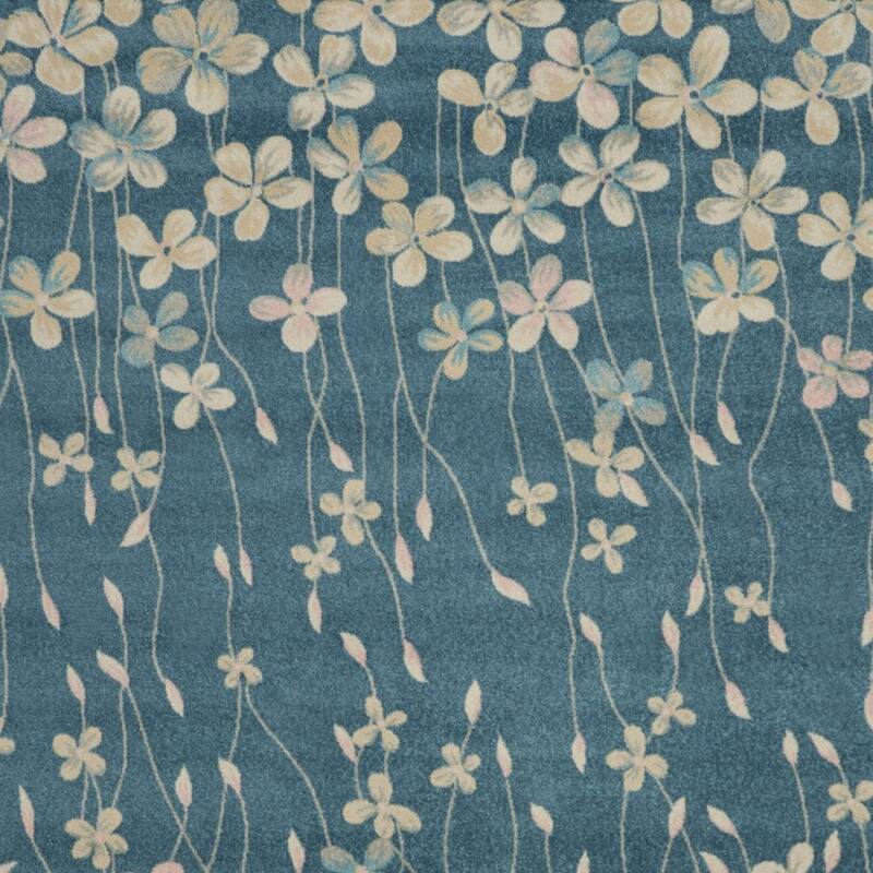 Power Loomed Floral Traditional Stain Resistant Area Rug