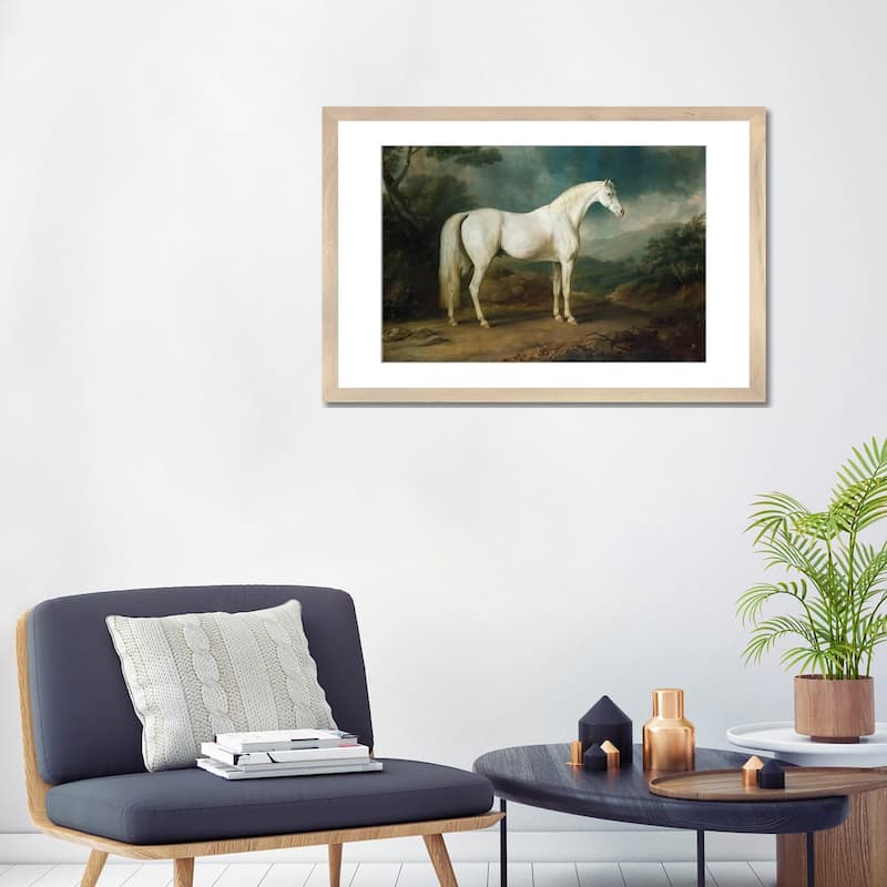 iCanvas "White horse in a wooded landscape, 1791 " by Sawrey Gilpin