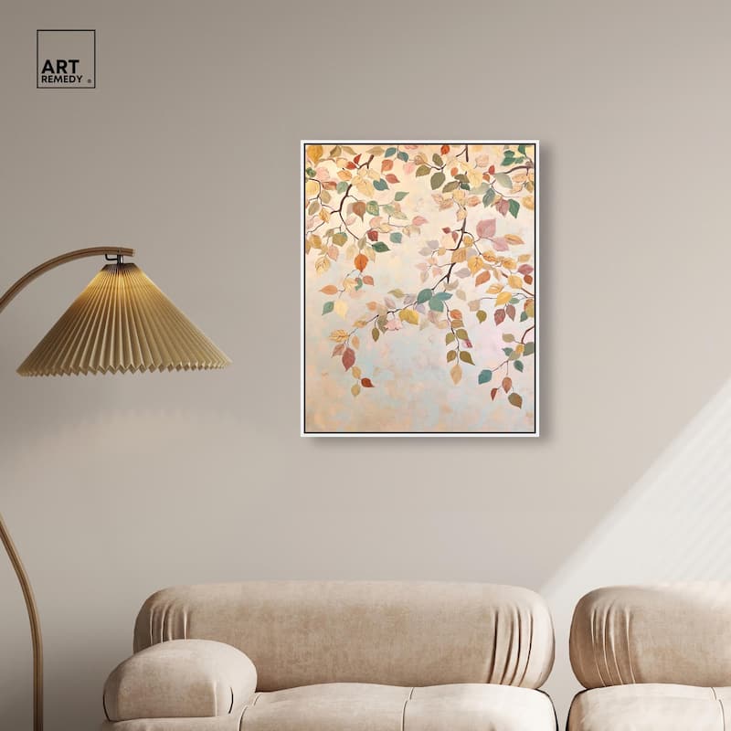 Leaf Swirl Canvas by Art Remedy
