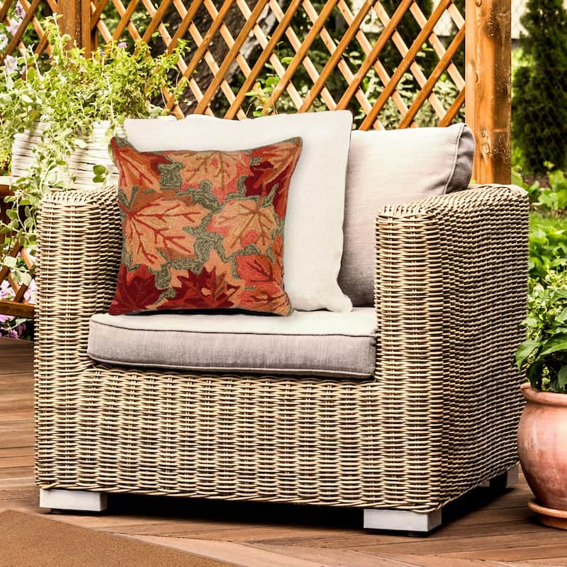 Liora Manne Frontporch Falling Leaves Indoor/Outdoor Pillow